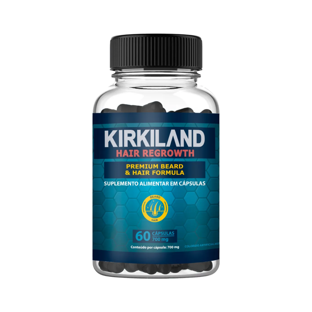 Suplemento Capilar Kirkland | 60 Cápsulas (Cabelo & Barba)